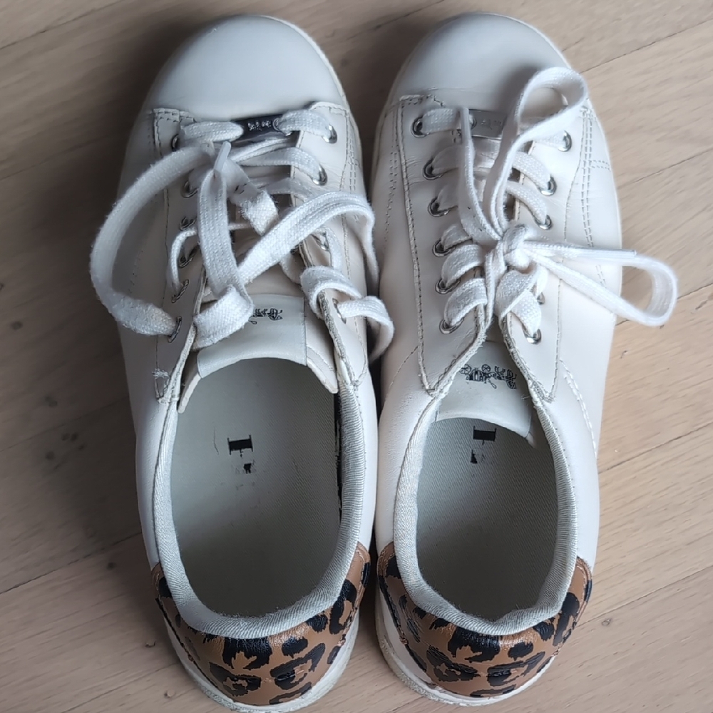 Coach White Leather Sneakers - Picture 4 of 7